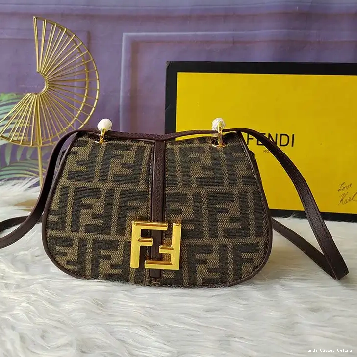 FF Mini Brown C'mon Motif Bag Fabric In Fendi 0427